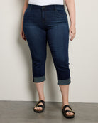 Destiny Dark $|& Liverpool Charlie Cuffed Cropped Skinny Jeans - SOF Front