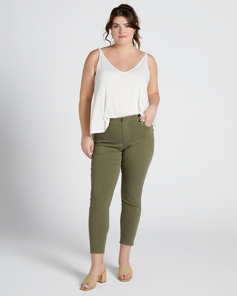 Green Aloe $|& Liverpool Gia Glider Ankle Skinny - SOF Full Front