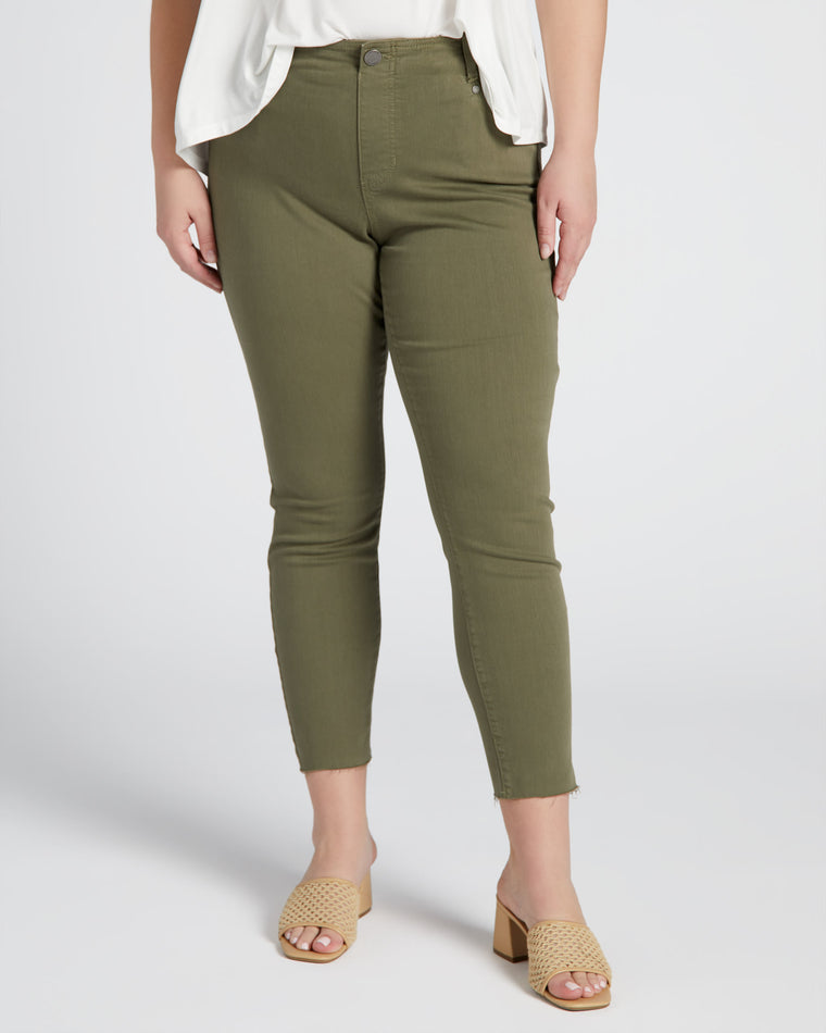 Green Aloe $|& Liverpool Gia Glider Ankle Skinny - SOF Front