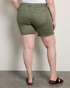 Light Olive $|& Vigoss Marley Mid Rise Cargo Short - SOF Back