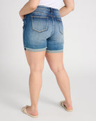 Distressed Wash $|& Vigoss Marley Distressed Cuffed Short - SOF Back