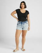 Light Wash Blue $|& Vigoss Marley Cuffed Short - SOF Full Front