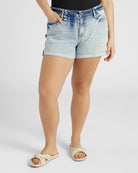 Light Wash Blue $|& Vigoss Marley Cuffed Short - SOF Front