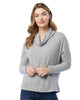 Thermal Waffle Cowl Neck Top