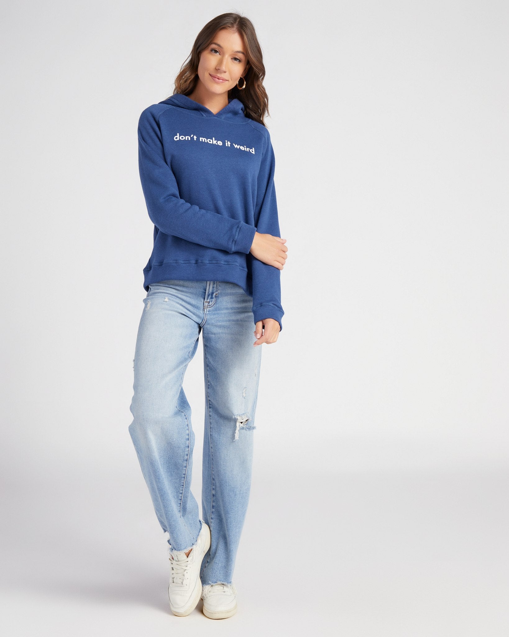 Navy $|& SEAS Don't Make It Weird Graphic Hoodie - SOF Full Front