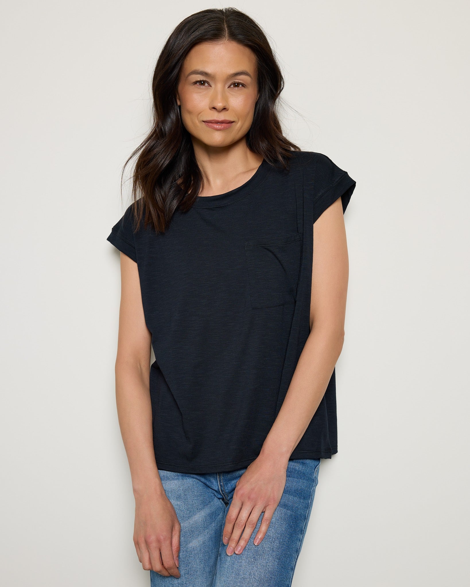 Black $|& SEAS Merrit Island Short Sleeve Tee - SOF Front