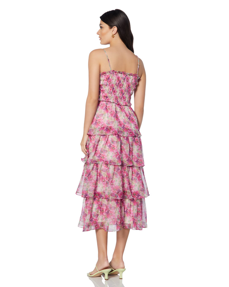 Floral Pink $|& Lucy Paris Hyacinth Tiered Dress - SOF Back