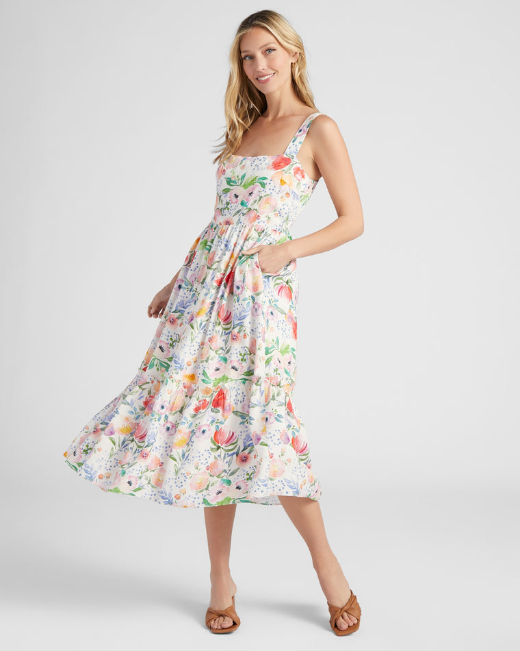 White Floral $|& Lucy Paris Sola Dress - SOF Front