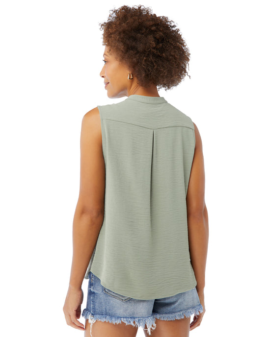 Sage $|& Supply + Demand Sleeveless Ruffle Top - SOF Back