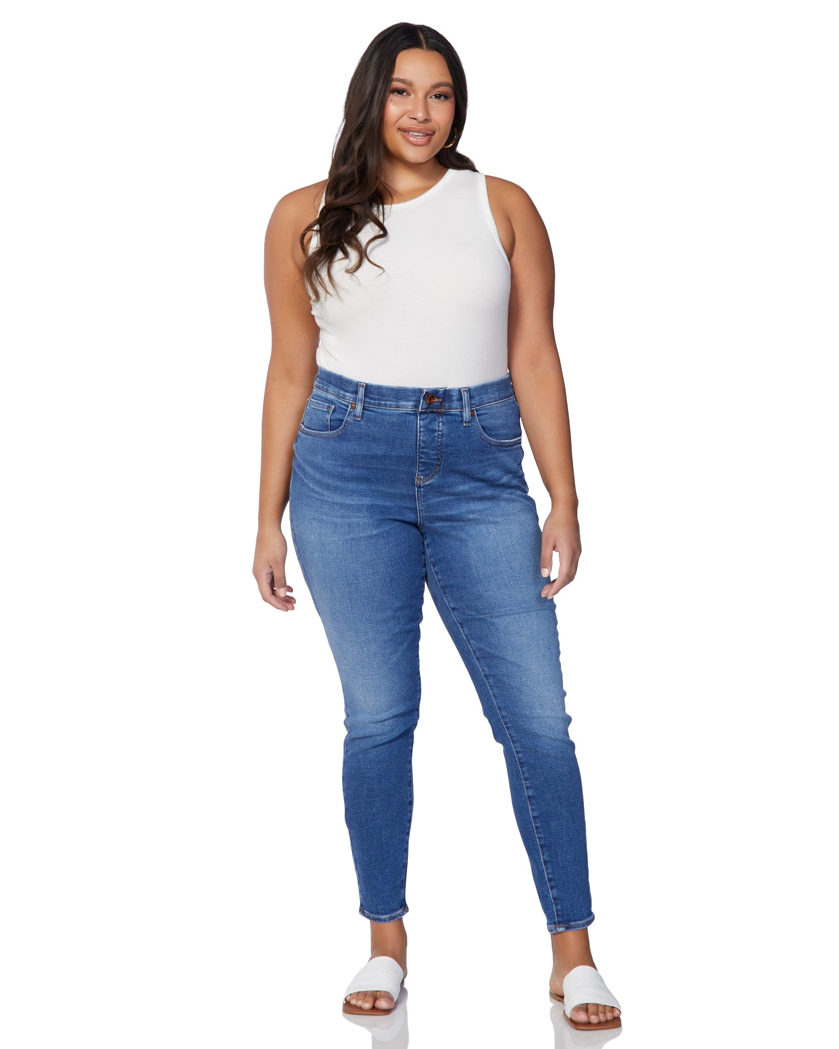 Jag Jeans Women's Plus Size Nora Mid Rise Skinny Pull-on Jeans