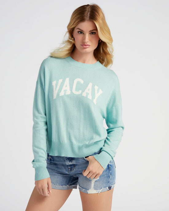 Oasis Blue $|& Z Supply Vacay Sweater - SOF Front