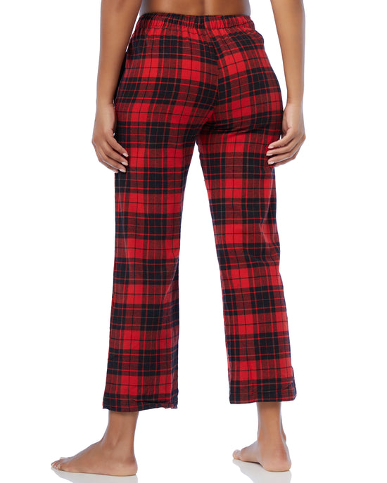 Red & Black $|& Leveret Plaid Flannel Pants - SOF Back