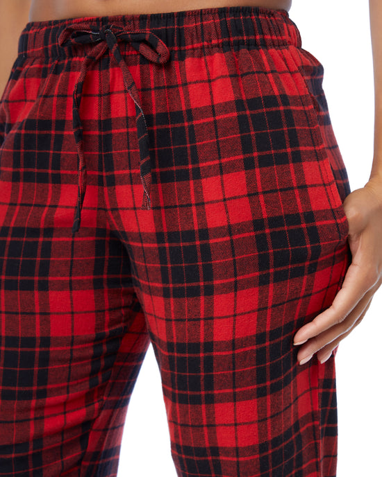 Red & Black $|& Leveret Plaid Flannel Pants - SOF Detail