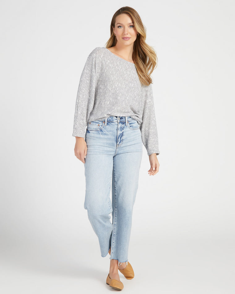 Navy/Grey Blue $|& Sadie & Sage Billie Dolman Top - SOF Full Front