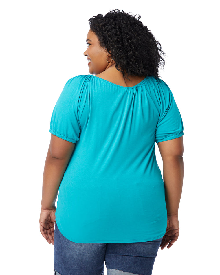 Teal $|& Loveappella Drawstring Top - SOF Back