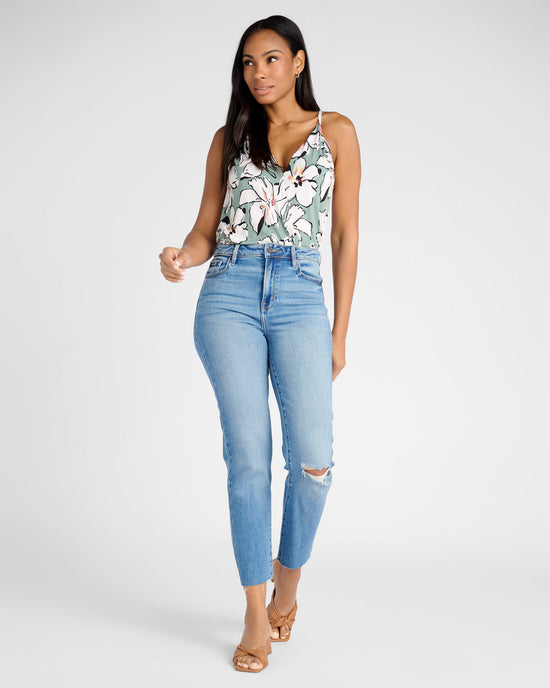 Green Floral $|& West Kei Floral Knit Cami - SOF Full Front