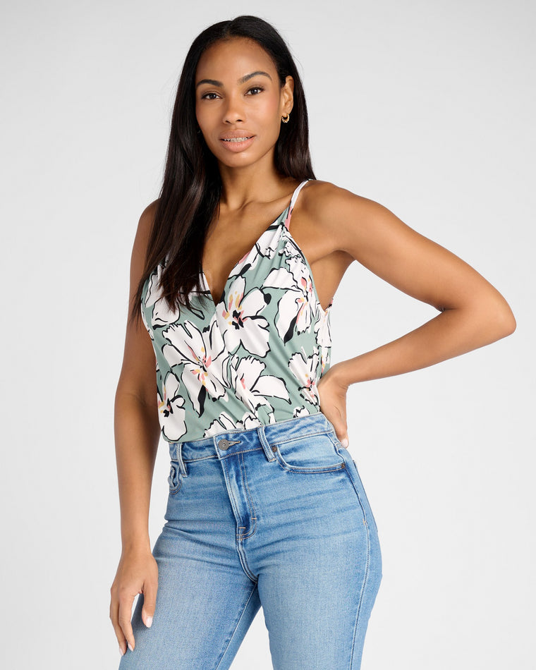 Green Floral $|& West Kei Floral Knit Cami - SOF Front