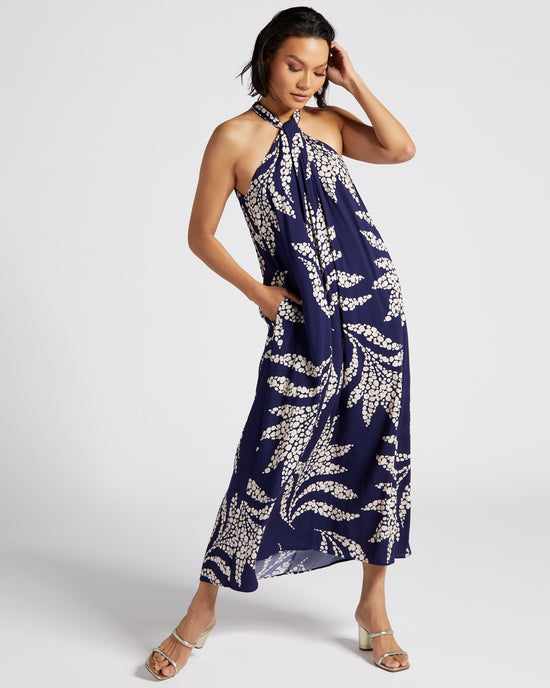 Blue $|& Mila Mae Woven Halter Maxi Dress - SOF Front