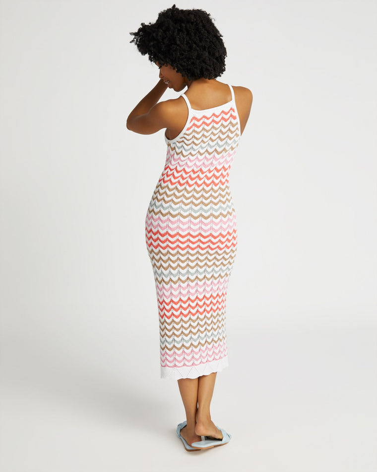 Multi Stripe $|& Z Supply Camille Crochet Midi Dress - SOF Back