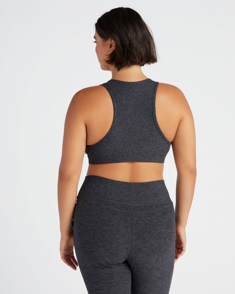 Heather Charcoal Heather Charcoal $|& Interval Enhearten Spacedyed Bra - SOF Back