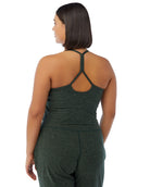 Hunter Green $|& Interval Spacedye Rappel Longline Bra - SOF Back