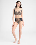 Black/Nylon $|& Skarlett Blue Entice Brief - SOF Full Front
