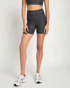 Heather Charcoal $|& Interval FlowHeather Sculpt Bike Short - SOF Front