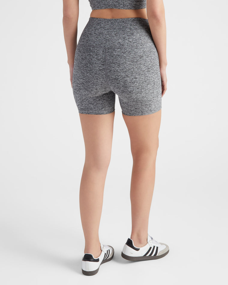 Heather Grey $|& Interval Spacedye Bike Short - SOF Back