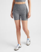 Heather Grey $|& Interval FlowHeather Sculpt Bike Short - SOF Front