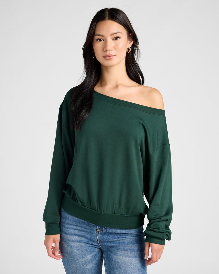 Brooksville One Shoulder Sweatshirt