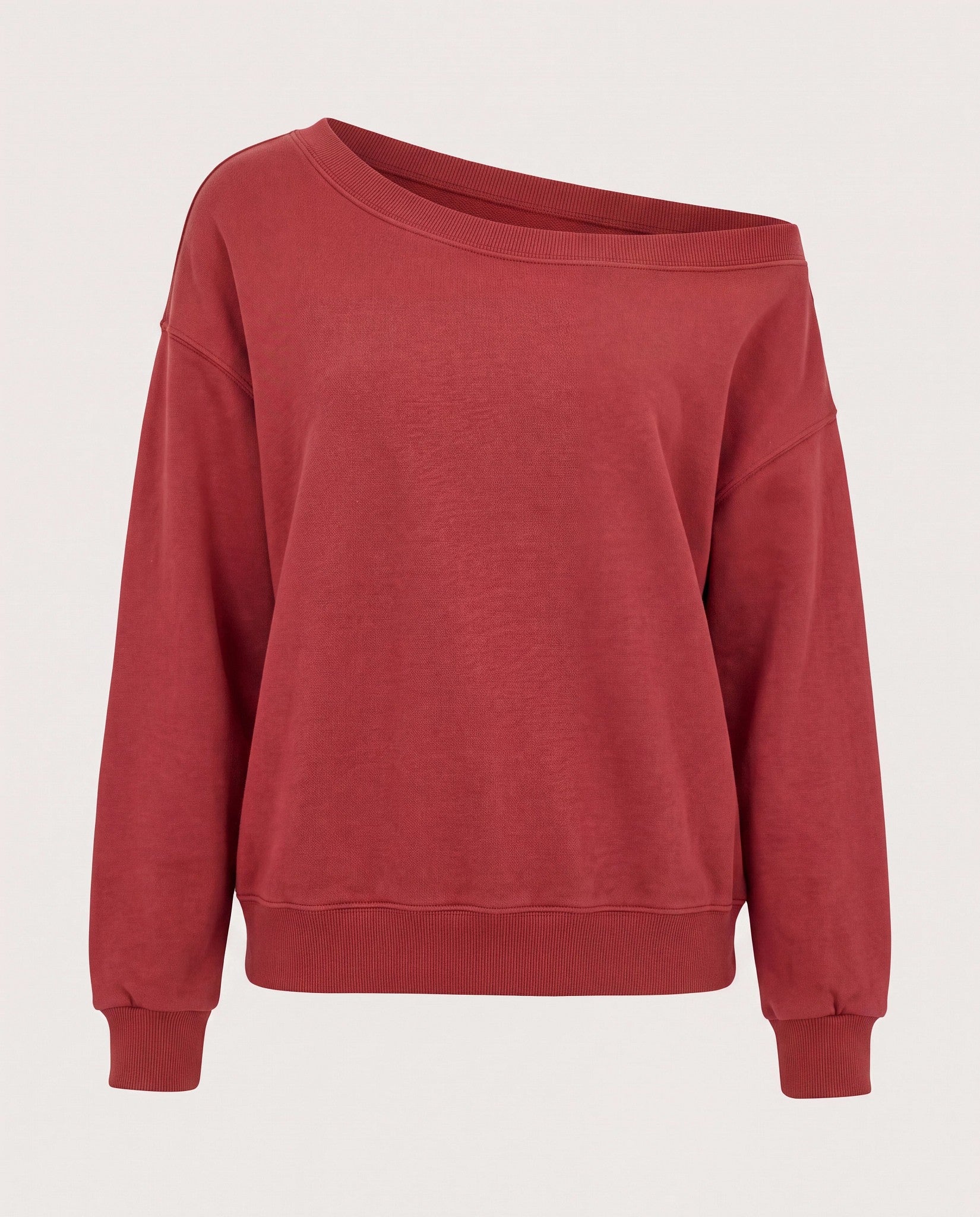 Rosewood $|& SEAS Brooksville One Shoulder Sweatshirt