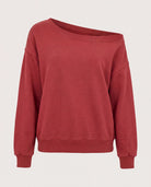 Rosewood $|& SEAS Brooksville One Shoulder Sweatshirt