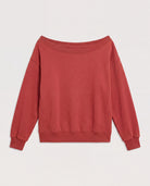 Rosewood $|& SEAS Brooksville One Shoulder Sweatshirt - Hanger Back