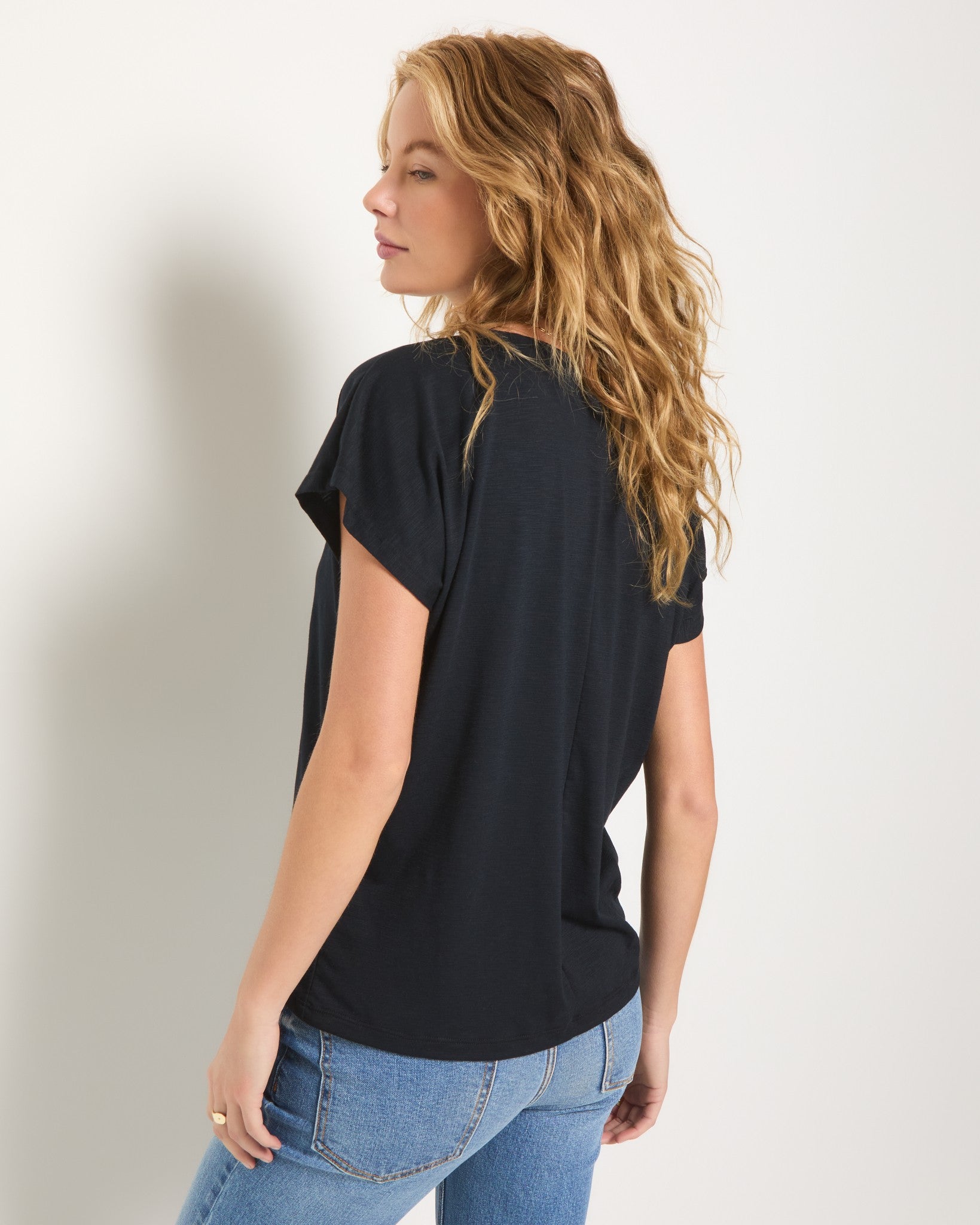 Black $|& SEAS SoCal Short Sleeved Top - SOF Back