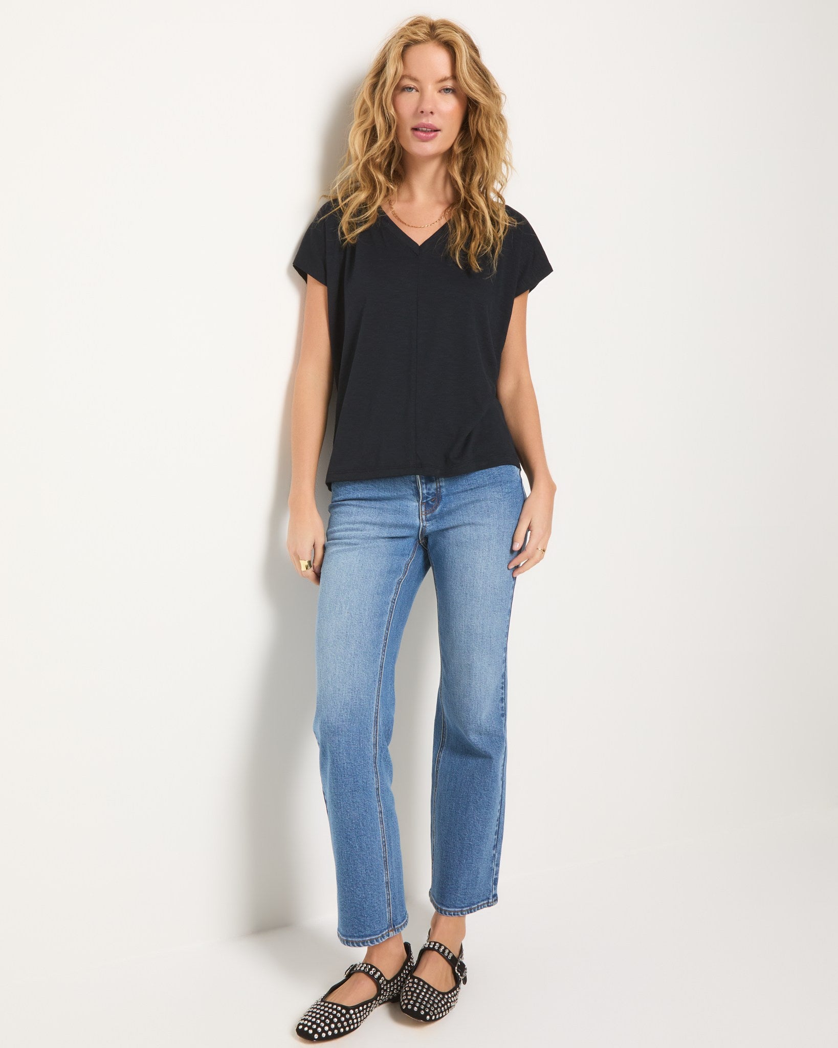 Black $|& SEAS SoCal Short Sleeved Top - UGC On Fig