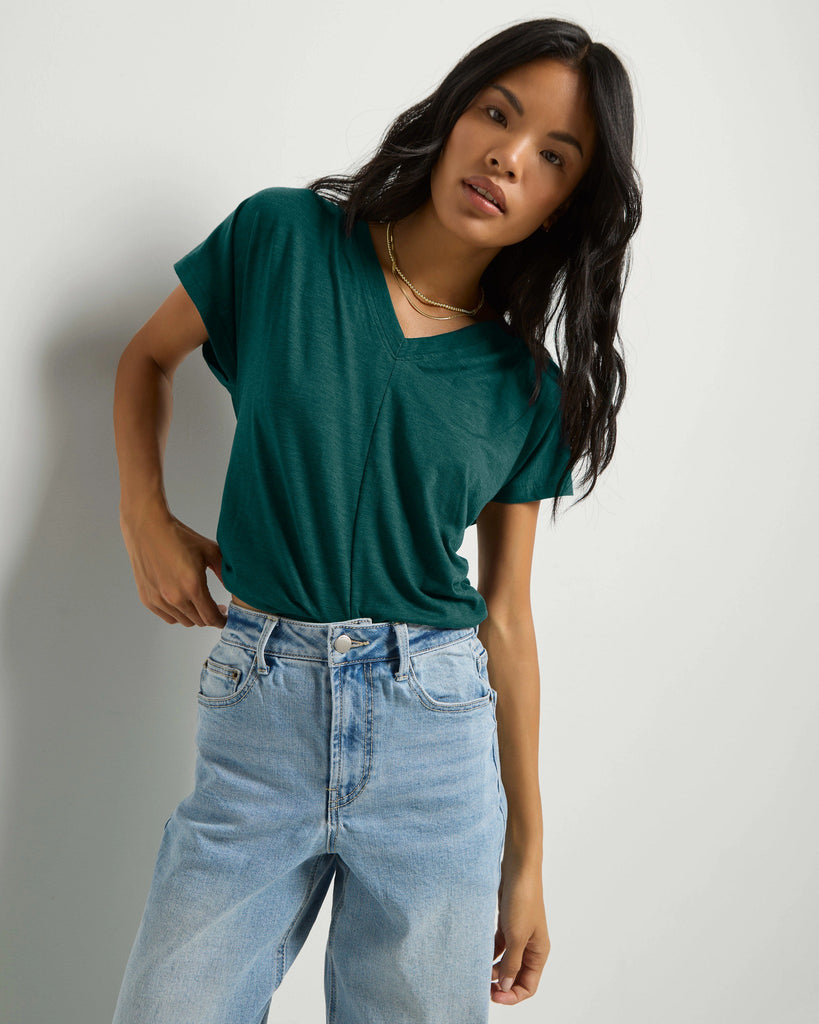 Women's Relaxed V-Neck Top - Dolman Sleeve, Made in USA – Wantable
