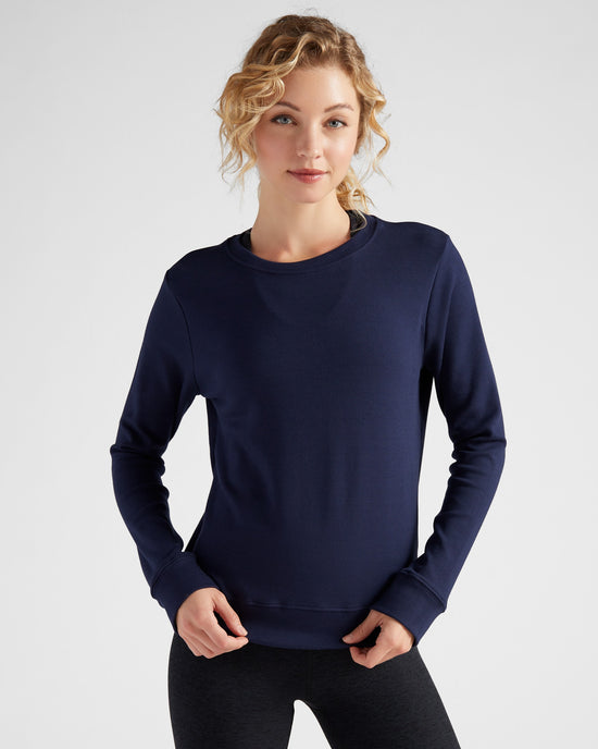 Navy $|& Interval Half Moon Pullover - SOF Front