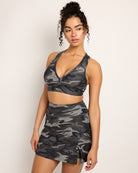 Grey Camo $|& Interval FlowHeather Sculpt Camo Enhearten Bra - SOF Front