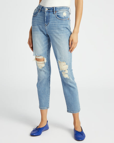 Blaire Slim Straight Distressed Ankle Jeans