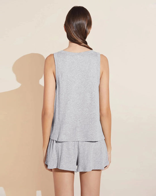 Heather Grey $|& Eberjey Aloe Infused Cotton Tank - VOF Back