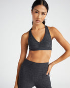 Heather Charcoal $|& Interval FlowHeather Sculpt Enhearten Bra - VOF Back