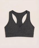 Heather Charcoal $|& Interval FlowHeather Sculpt Enhearten Bra - Hanger Detail
