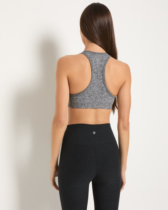 Heather Grey Grey $|& Interval Enheartened Spacedye Bra - SOF Back