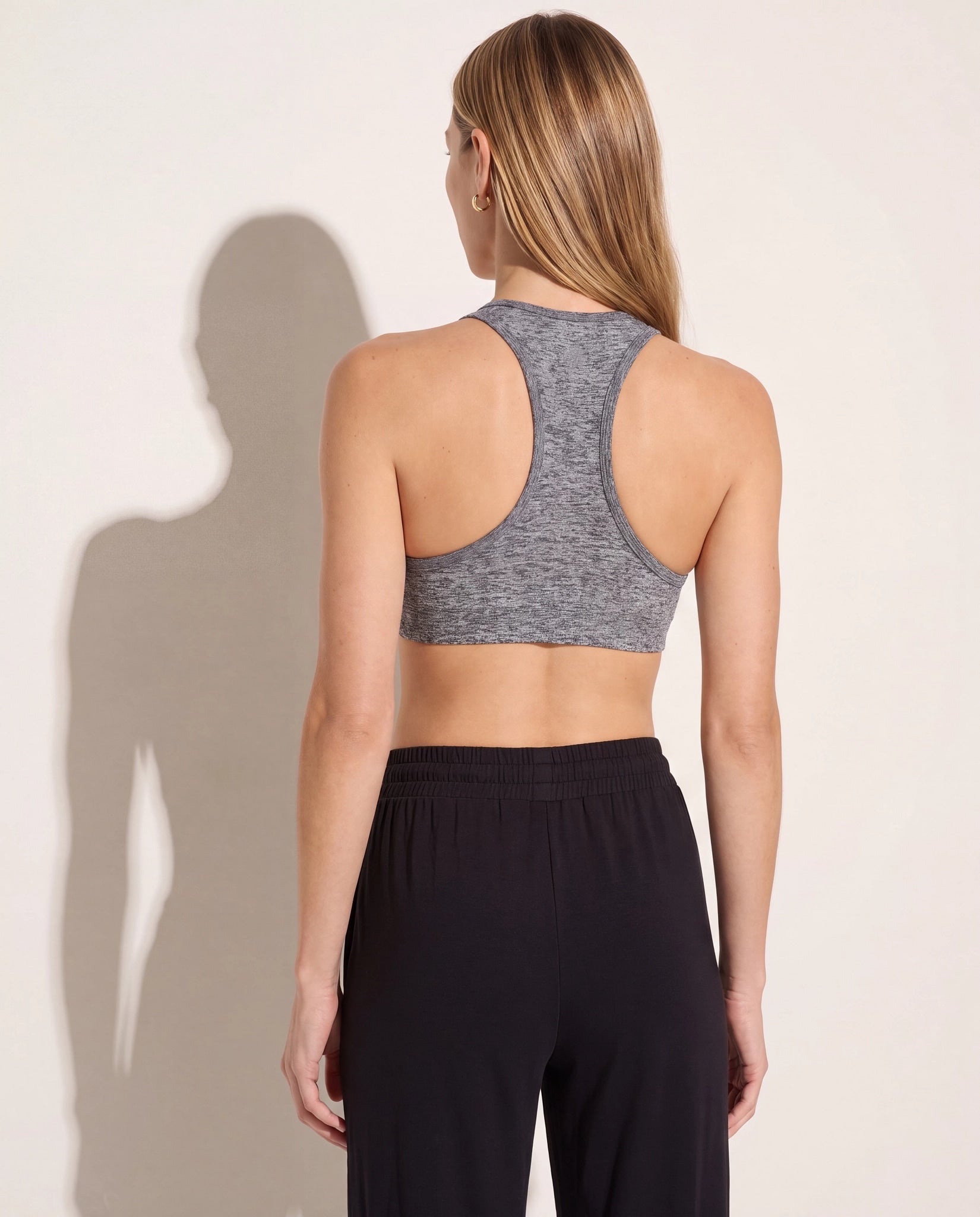Heather Grey $|& Interval FlowHeather Sculpt Enhearten Bra - SOF Back