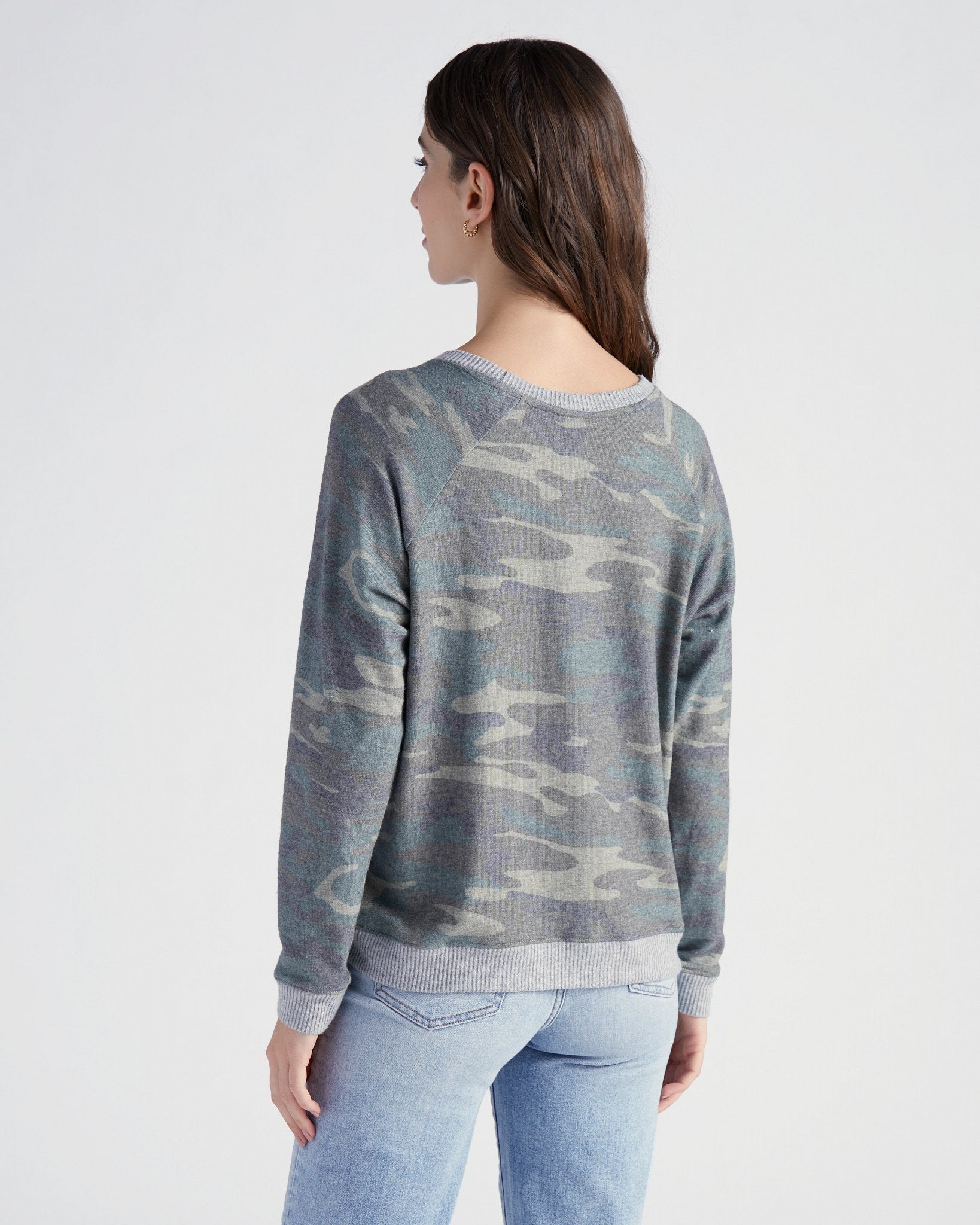 Green Camo $|& Herizon Get Lost Camo Graphic Crew - SOF Back