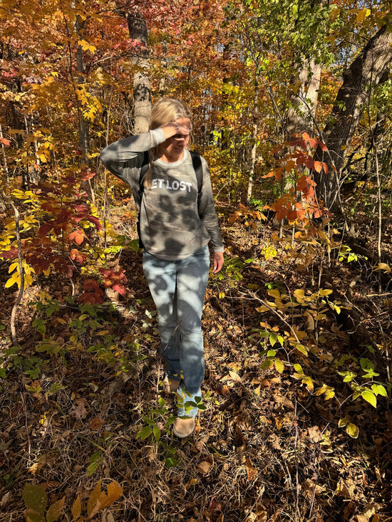 Green Camo $|& Herizon Get Lost Camo Graphic Crew - VOF Back