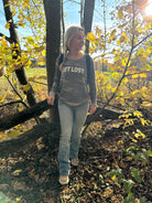 Green Camo $|& Herizon Get Lost Camo Graphic Crew - VOF Back