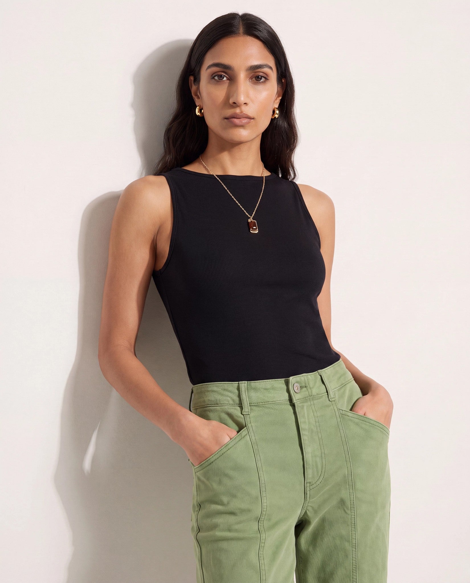 Slim Fit High Neck Ribbed Tank - So-Soft Modal Stretch – Wantable