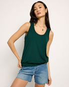 Hunter Green $|& SEAS Redwood City Banded Slub Tank - SOF Front