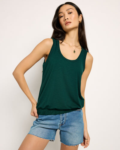 Hunter Green $|& SEAS Redwood City Banded Slub Tank - SOF Front